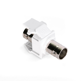 Product image for Connector bnc feedthrough 50ohm white housing