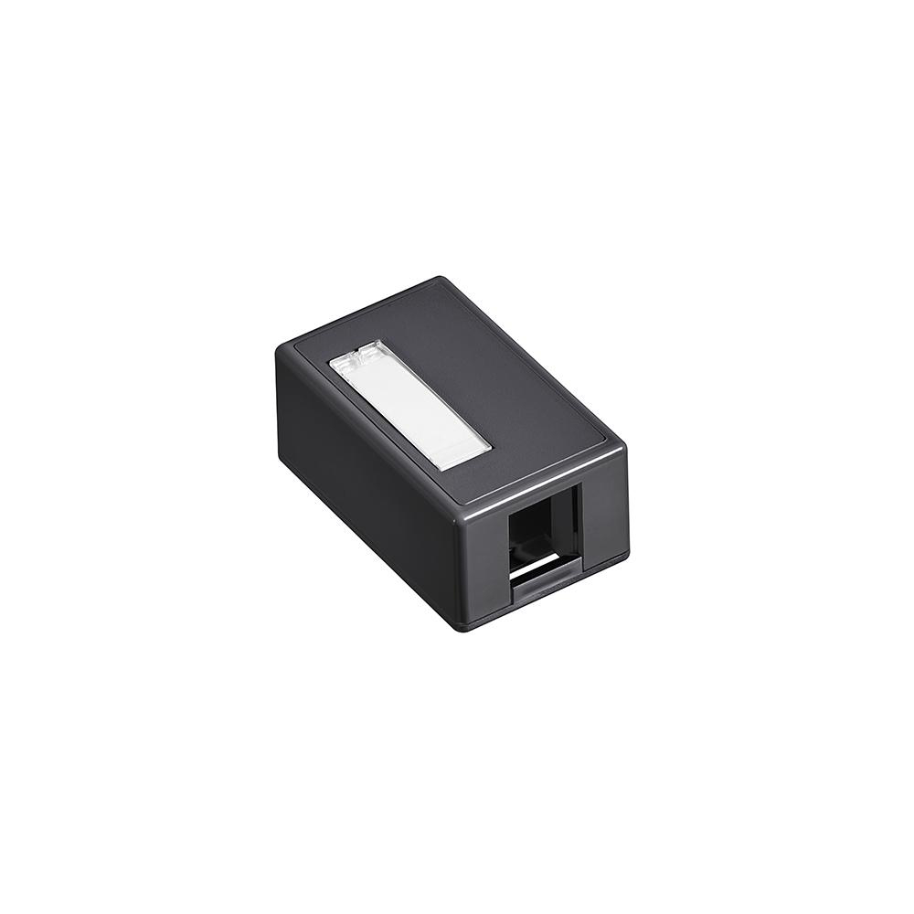 Product image for Box 1-port plastic surface mount black