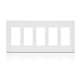 Product image for Wallplate Decora Plus™ screwless 5-gang white