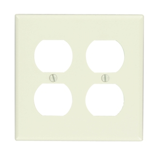 Product image for Cover plate 2 receptacle duplex 2 gang amalit