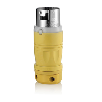 Product image for Plug locking grounding 3P4W 125/250V 50A yellow