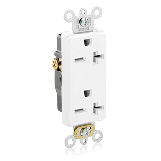 Product image for Receptacle straight duplex 2P 3W 250V 20AMP white