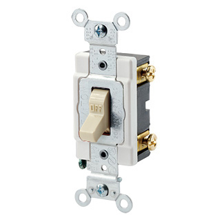 Product image for Switch toggle 1-pole heavy-duty 20A 120/277V ivory