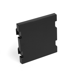 Product image for Insert blank module 2 units high black