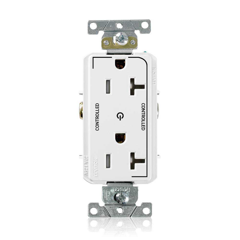 Product image for Marked "Controlled" Tamper-Resistant Duplex Receptacle