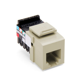 Product image for Connector USOC snap-in 6P6C ivory quickport