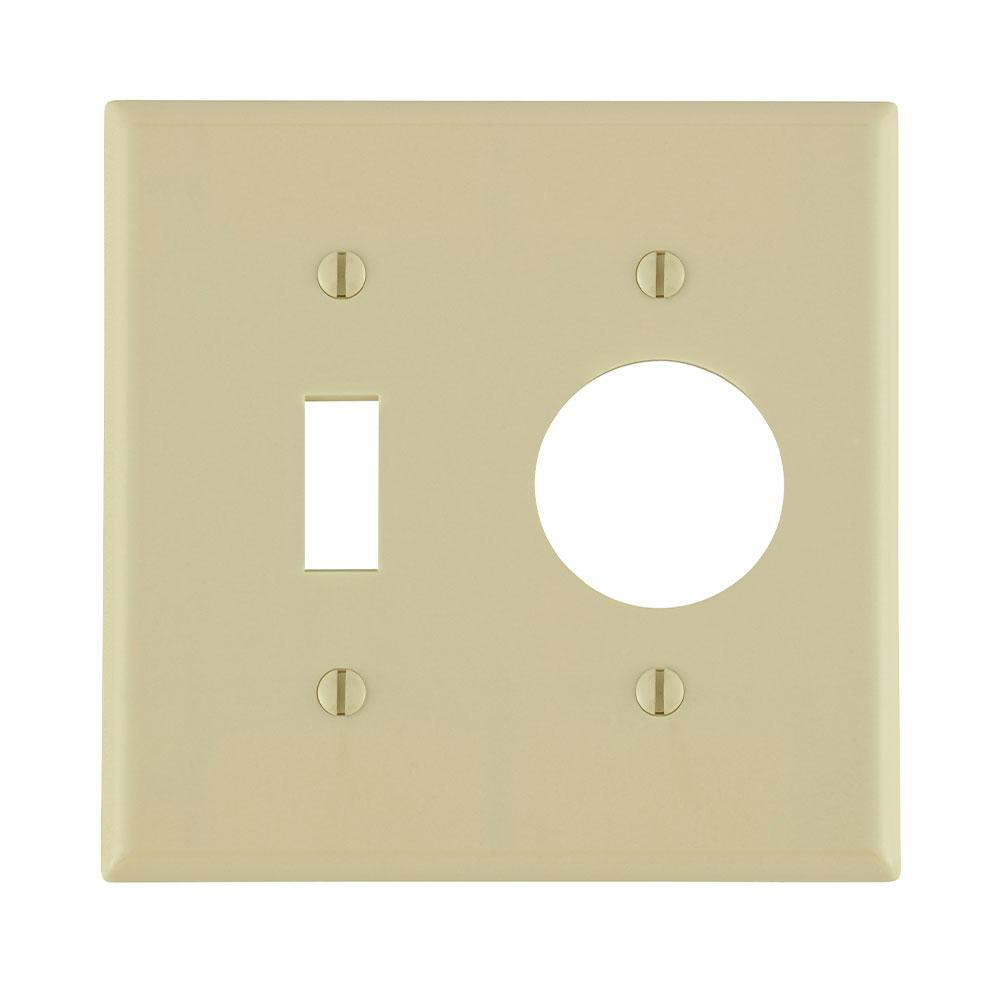Product image for Cover plate 1 toggle 1 hole 1.4" 2 gang ivo