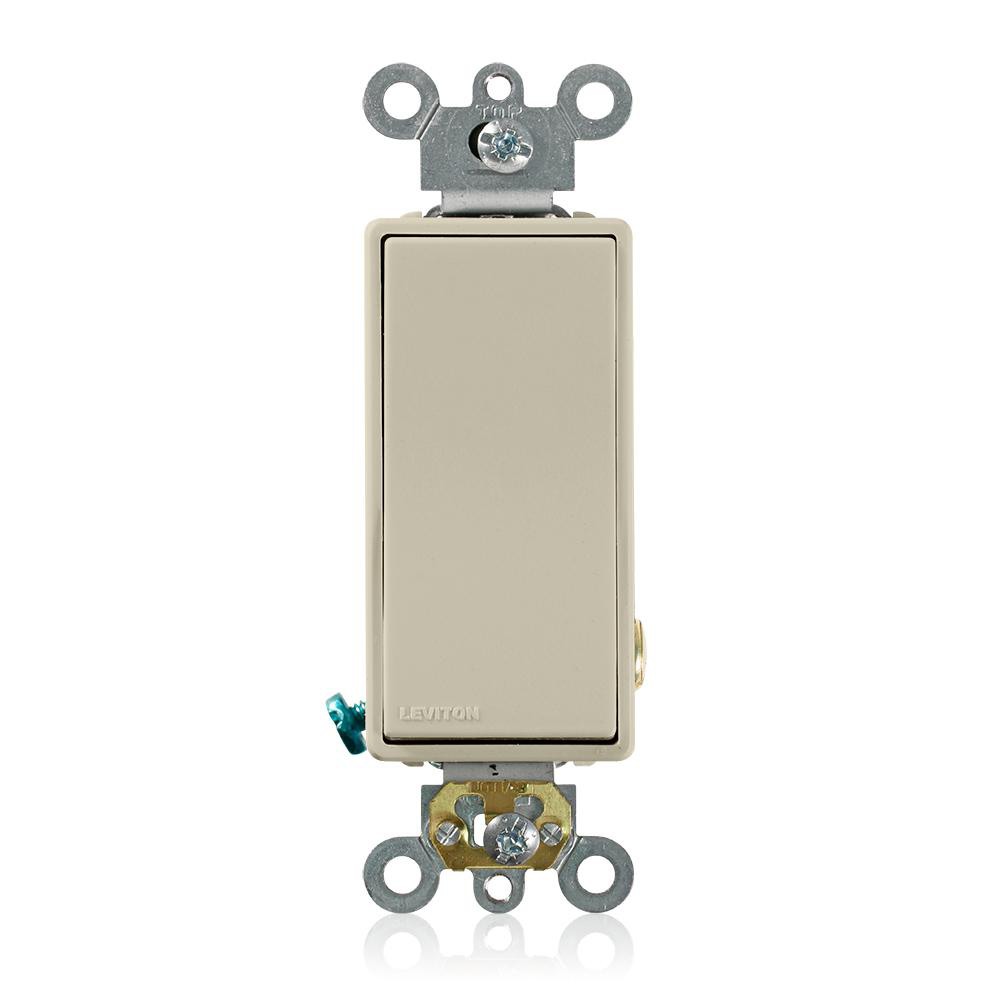 Product image for Switch rocker commercial AC quiet 1-pole 120/277V 20AMP ivory