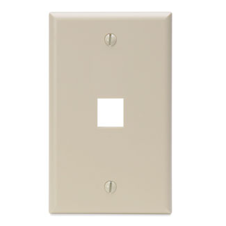 Product image for Cover plate quickport 1 gang 1 port ivory