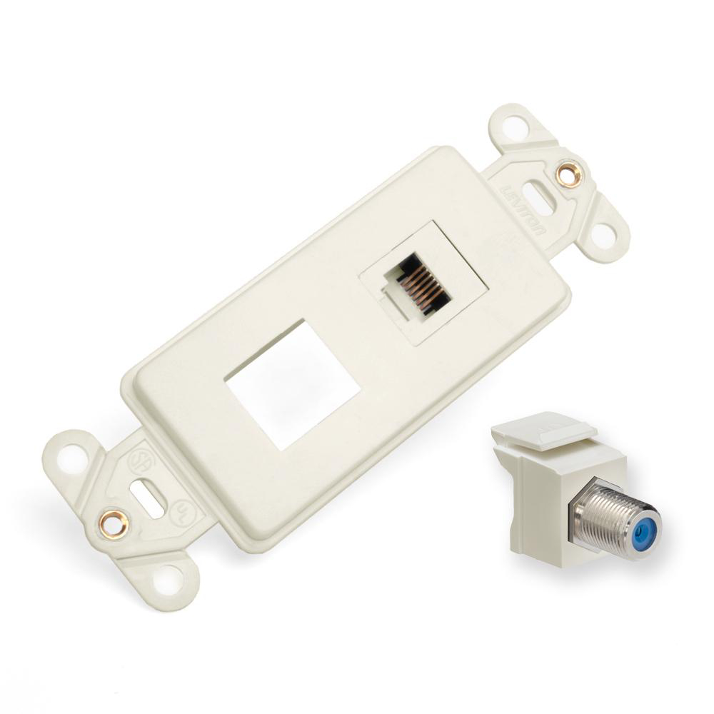Product image for Kit insert wall jack 6P6CxF 110-style nylon ivory