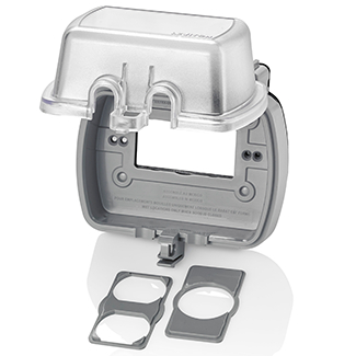 LEVITON 5981-UCL COVER CLEAR W/ INSERTS WHILE-IN-USE HORIZONTAL