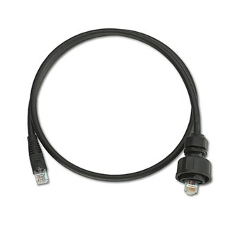 Product image for Patch cord CAT6 industrial plug to RJ45 plug black 20'