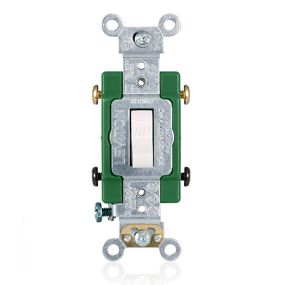 Product image for Switch toggle 2-pole standard 30A 120/277V white