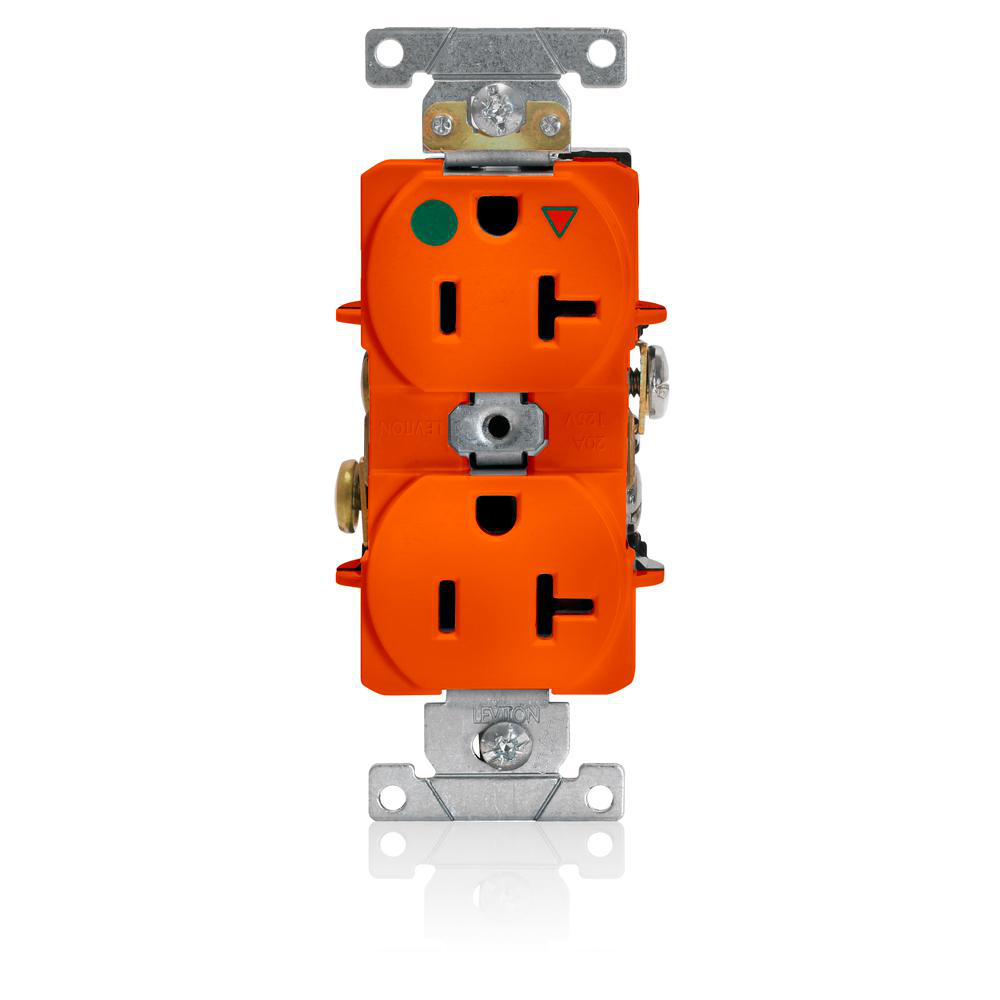 Product image for Receptacle straight 2P3W 125V 20A orange