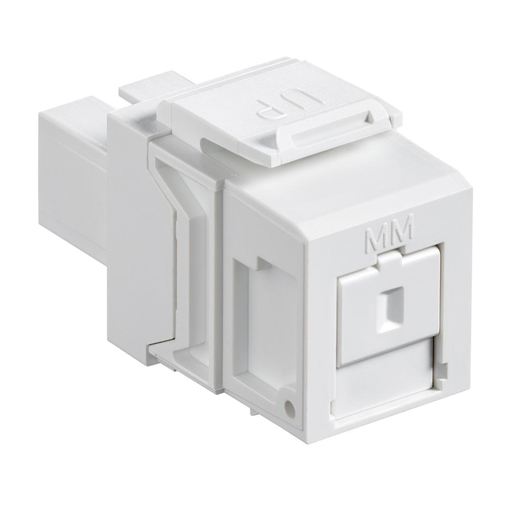 Product image for Adapter fiber optic SC simplex white