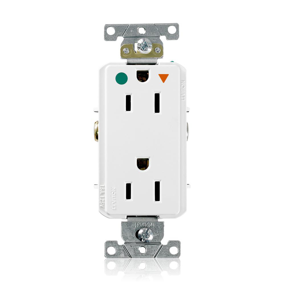 Product image for 15 Amp Decora Plus Isolated Ground Duplex Receptacle/Outlet, Hospital Grade,