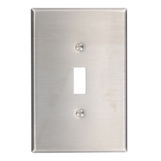 Product image for Wallplate toggle switch 1-gang oversized ss