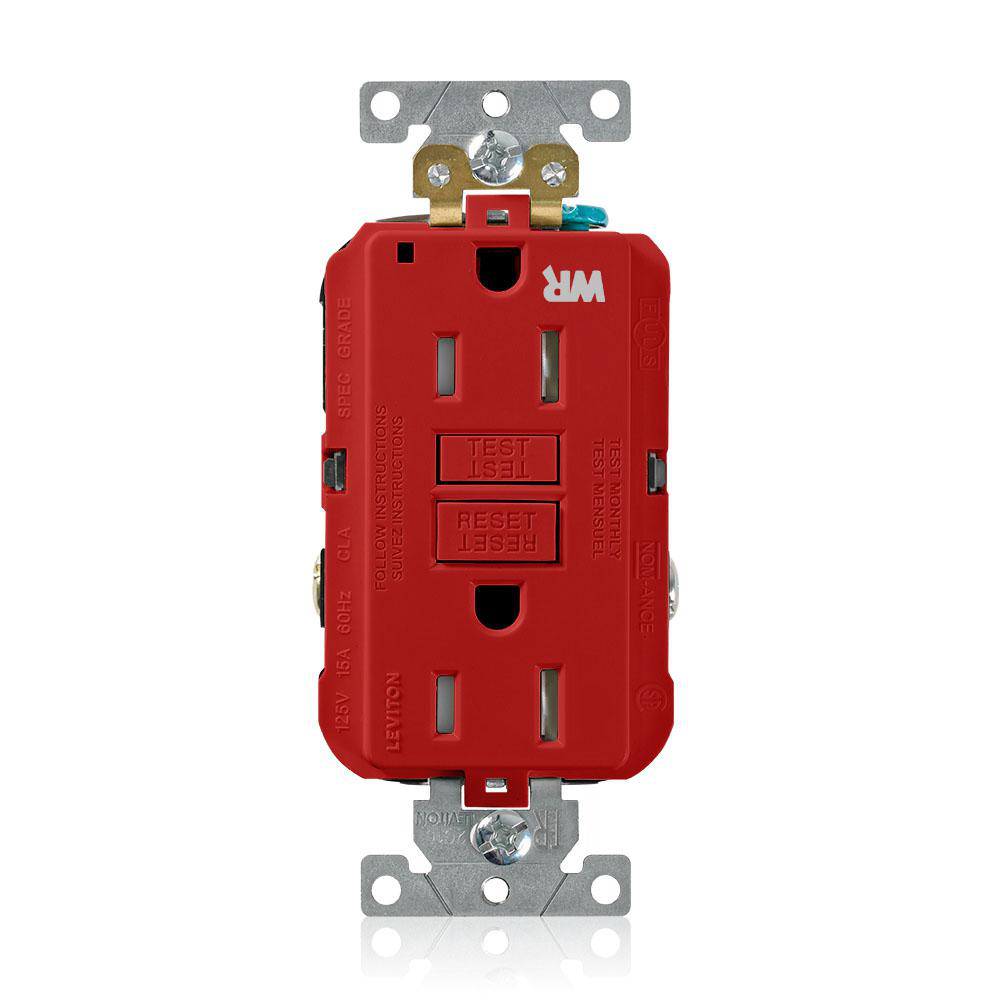 Product image for 15 Amp SmartlockPro® GFCI Receptacle/Outlet, Industrial Grade, Weather and