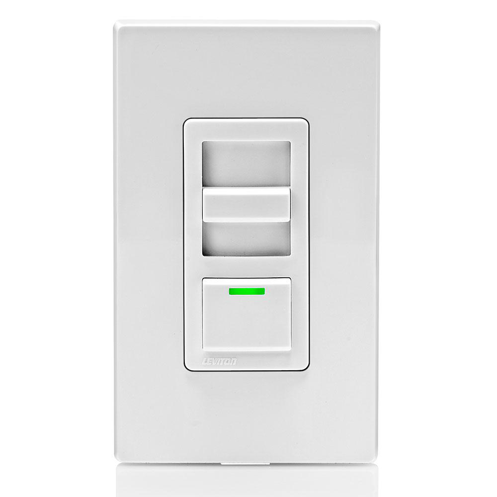 Product image for LEVITON IPF05-1LZ CONTROL FAN SPEED 5A 1P 3WAY PRESET WHITE/ IVORY/ LIGHT ALMOND