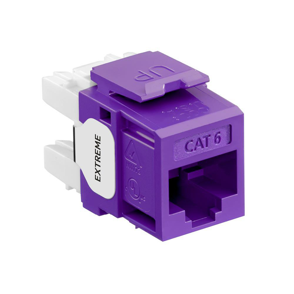Product image for Connector Cat6+ utp purple extreme