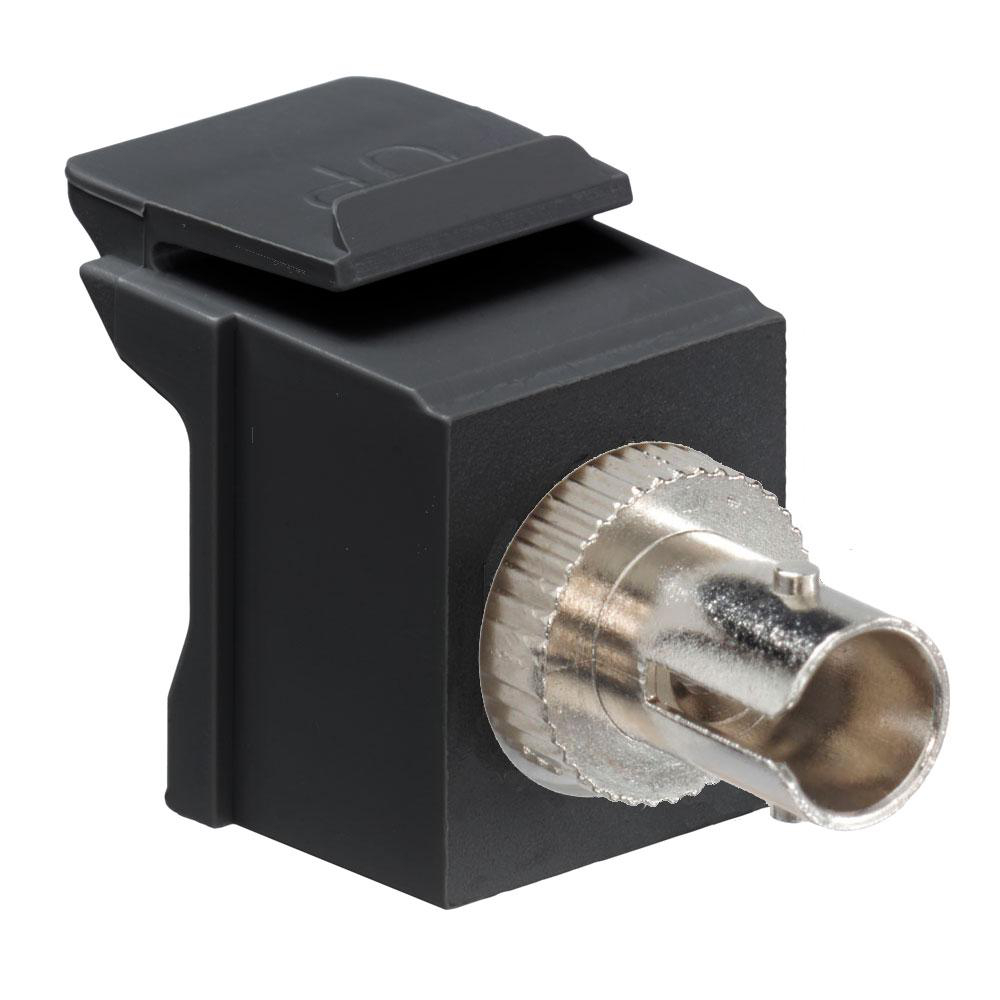 Product image for Adapter ST fiber optic SM plastic black