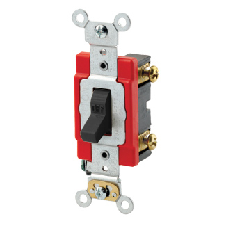 Product image for Switch toggle 1-pole 20A 120/277VAC black