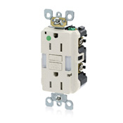 Product image for Receptacle GFCI hospital grade LED guide light 15A 125V light almond