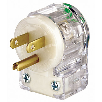 Product image for Plug angle 2P3W 125V 15A transparent