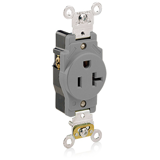 Product image for Receptacle straight 2P3W 125V 20A grey
