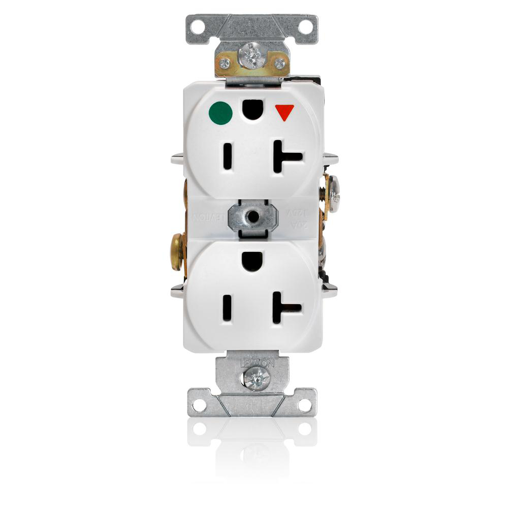 Product image for Receptacle duplex isolated ground nylon 20A 125V white