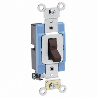 Product image for Switch toggle industrial 1P 120/277V 15A brown