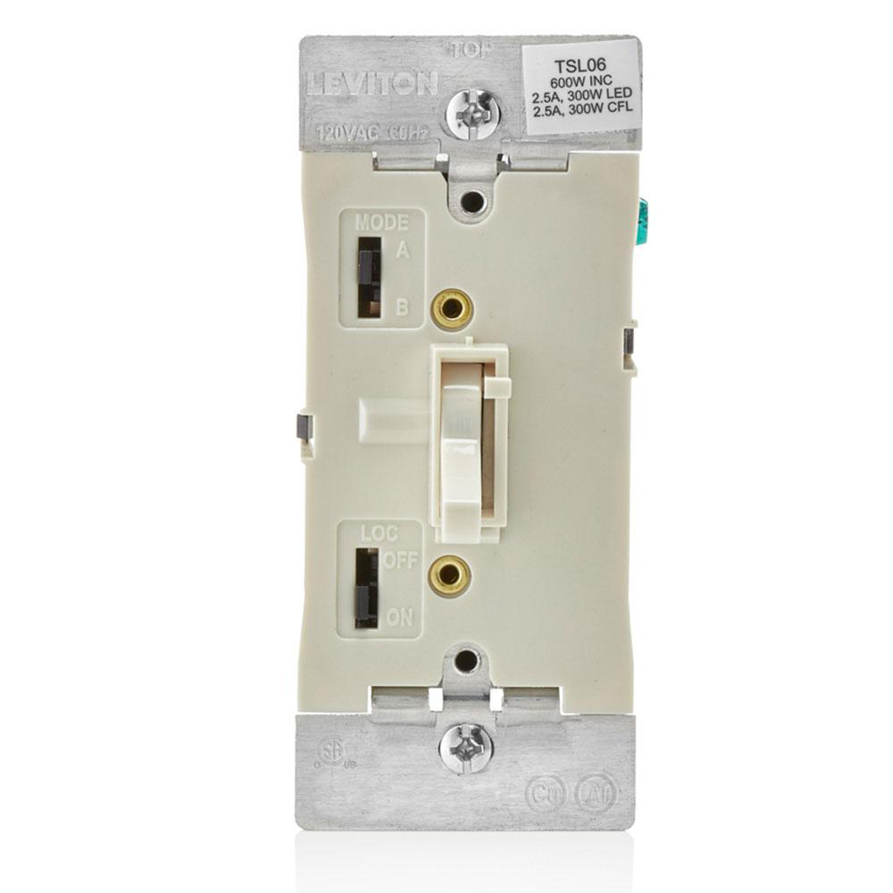 Product image for Toggle Slide Dimmer Switch for Dimmable LED, Halogen and Incandescent Bulbs