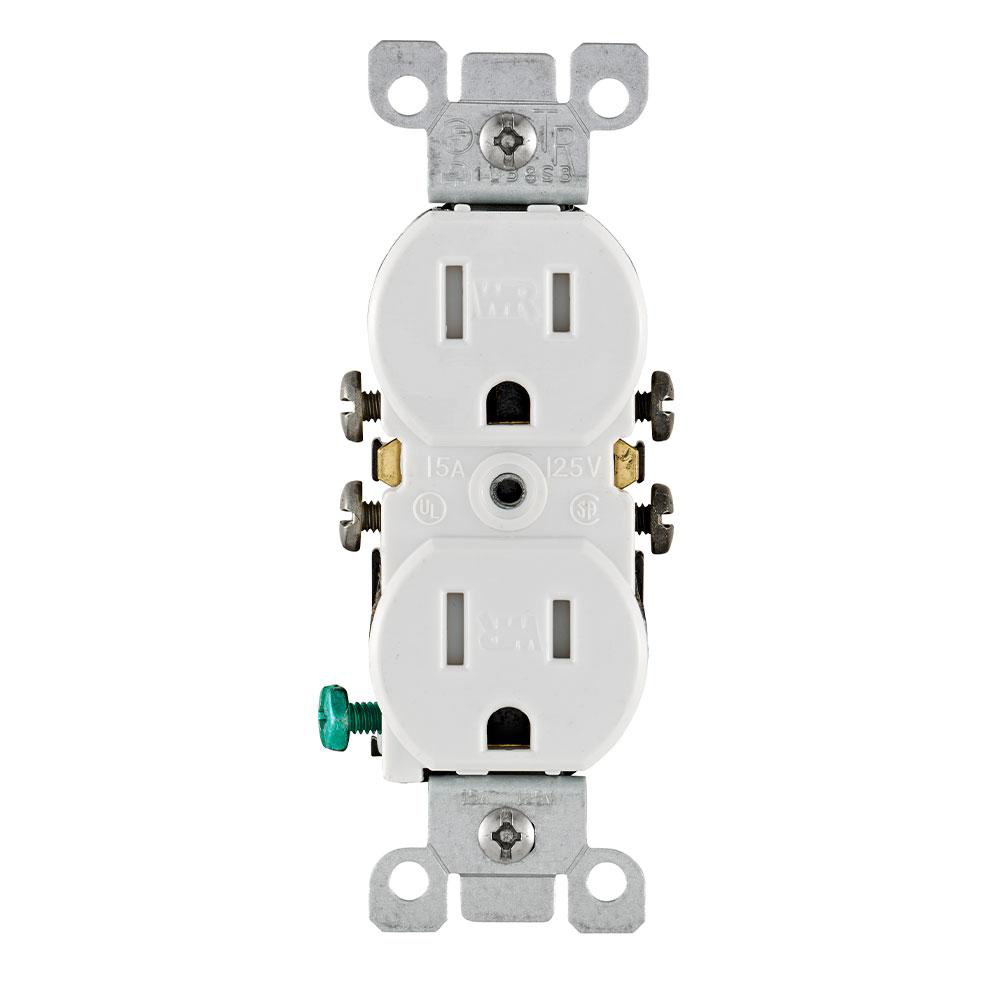 Product image for Receptacle straight duplex weather & tamper resistant 2P 3W 125V 15AMP black