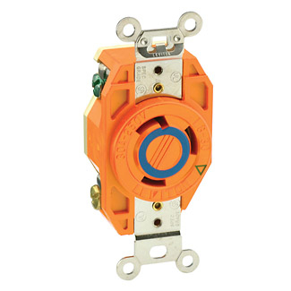 Product image for Receptacle L6-30R twlo iso 2P3W 30A 250V ora