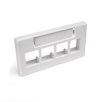 Product image for Faceplate modular furniture std depth 4port wht