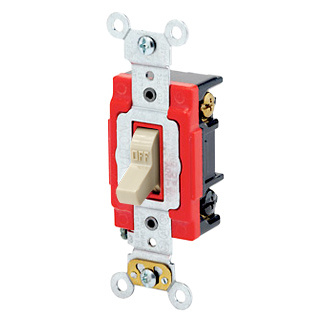 Product image for Switch toggle industrial 3way 120/277V 20A ivory