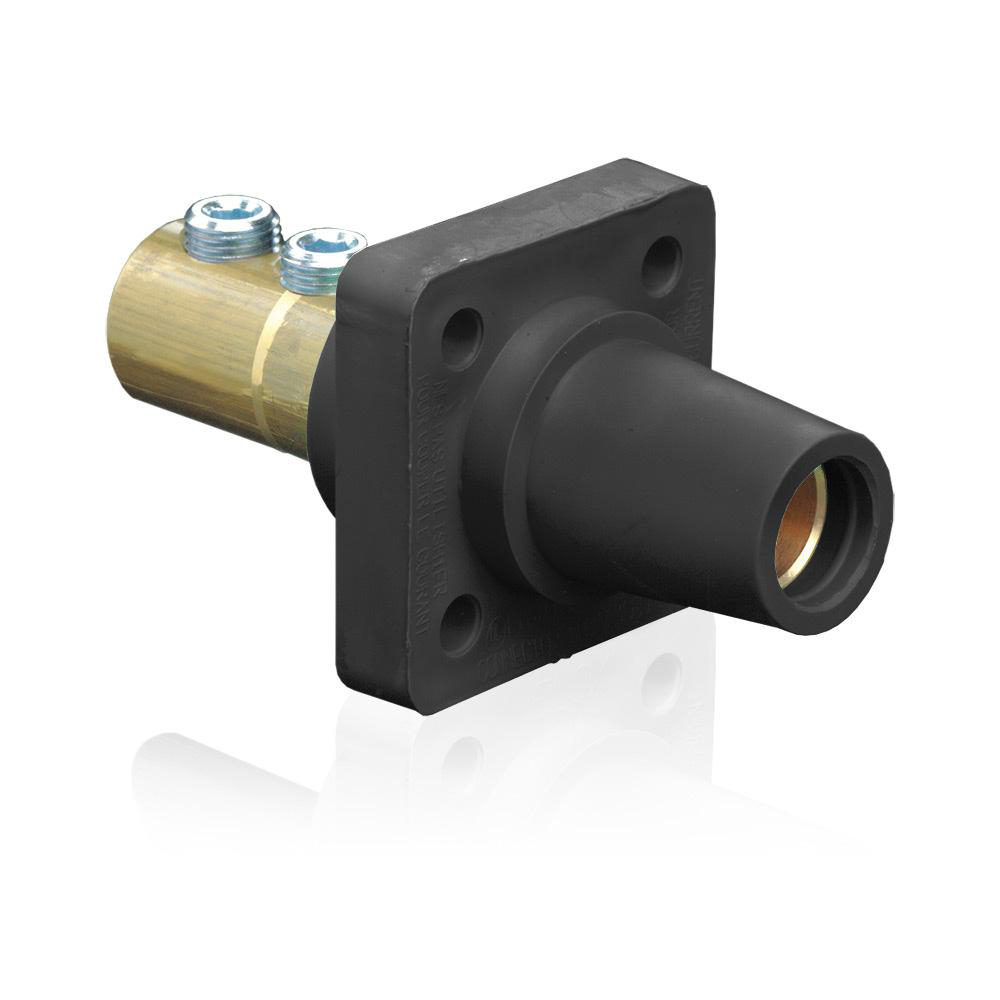 Product image for Female Receptacle, 90-Degree, 2/0 - 4/0 AWG, Double Set Screw Termination