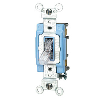 Product image for Switch toggle lighted handle 3way 120V 15A clear