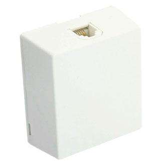 Product image for Type 625A2 Surface Mount Jack, 6P4C, Screw Terminal, White