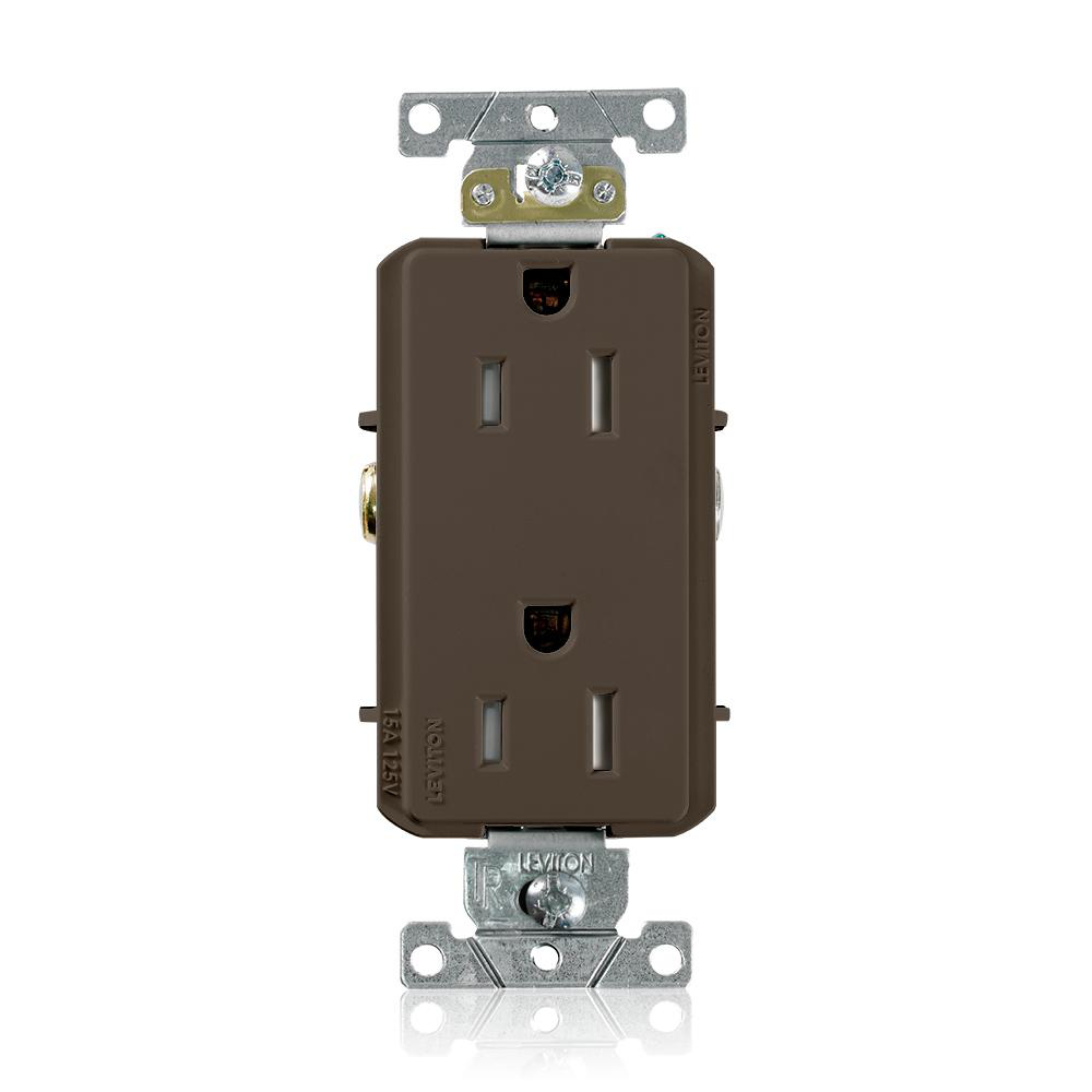 Product image for Tamper-Resistant Decora Plus Receptacle, 15 Amp, 125 Volt