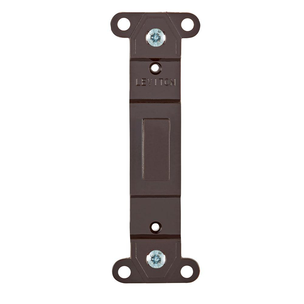Product image for Adapter wallplate blank toggle no hole plastic brown