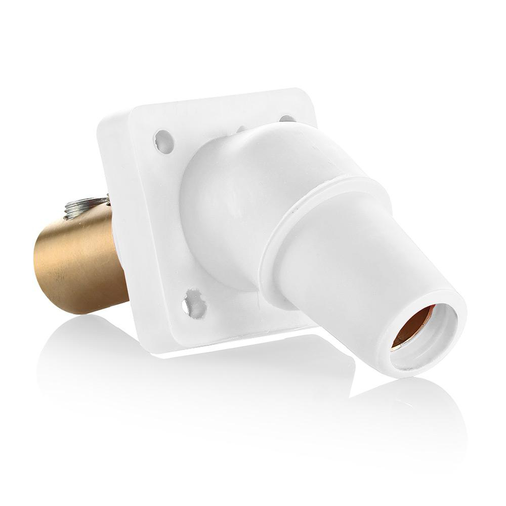 Product image for Female Receptacle, 45-Degree, 2/0 - 4/0 AWG, Double Set Screw Termination