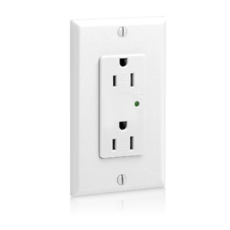 Product image for Receptacle 5-15R surge decora 15A 125V whi