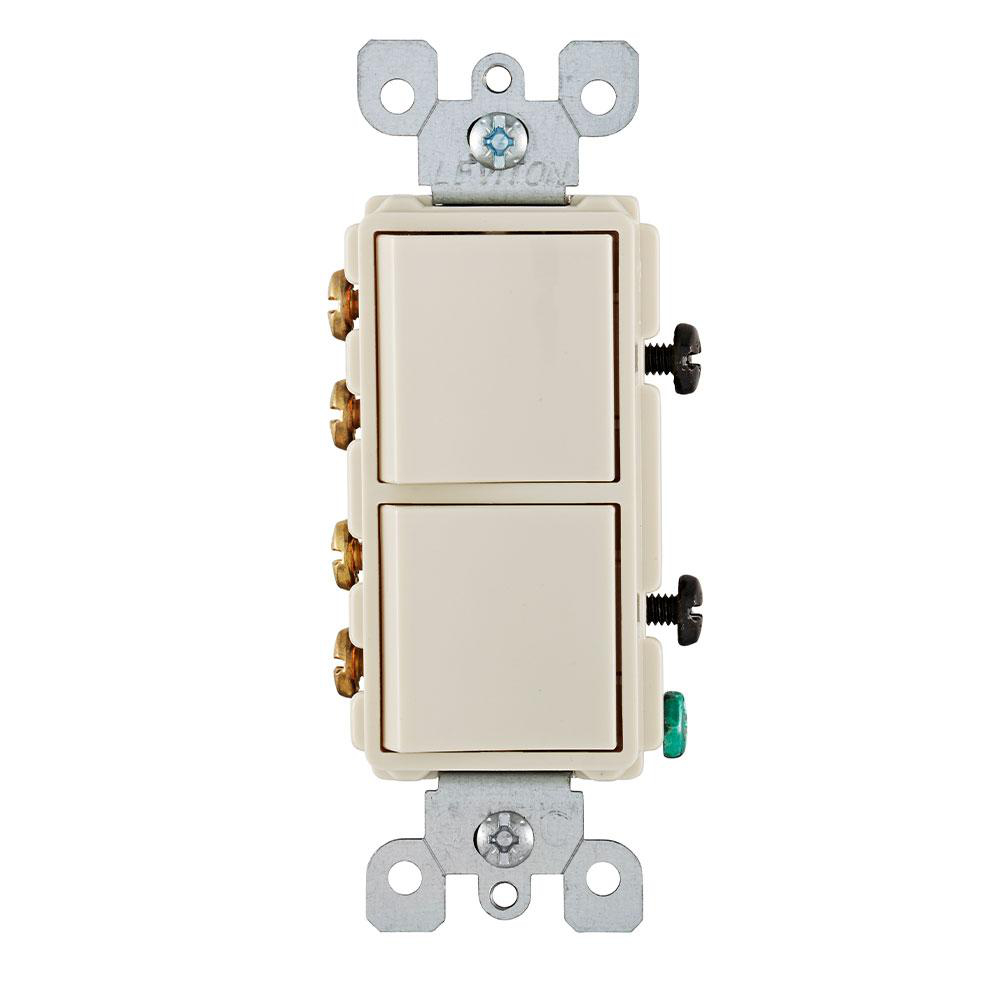 Product image for Switch comb Decora 3way 120/277V 15A lt almond