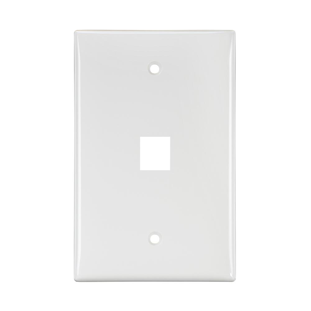 Product image for Cover plate quickport 1 gang 1 port whi