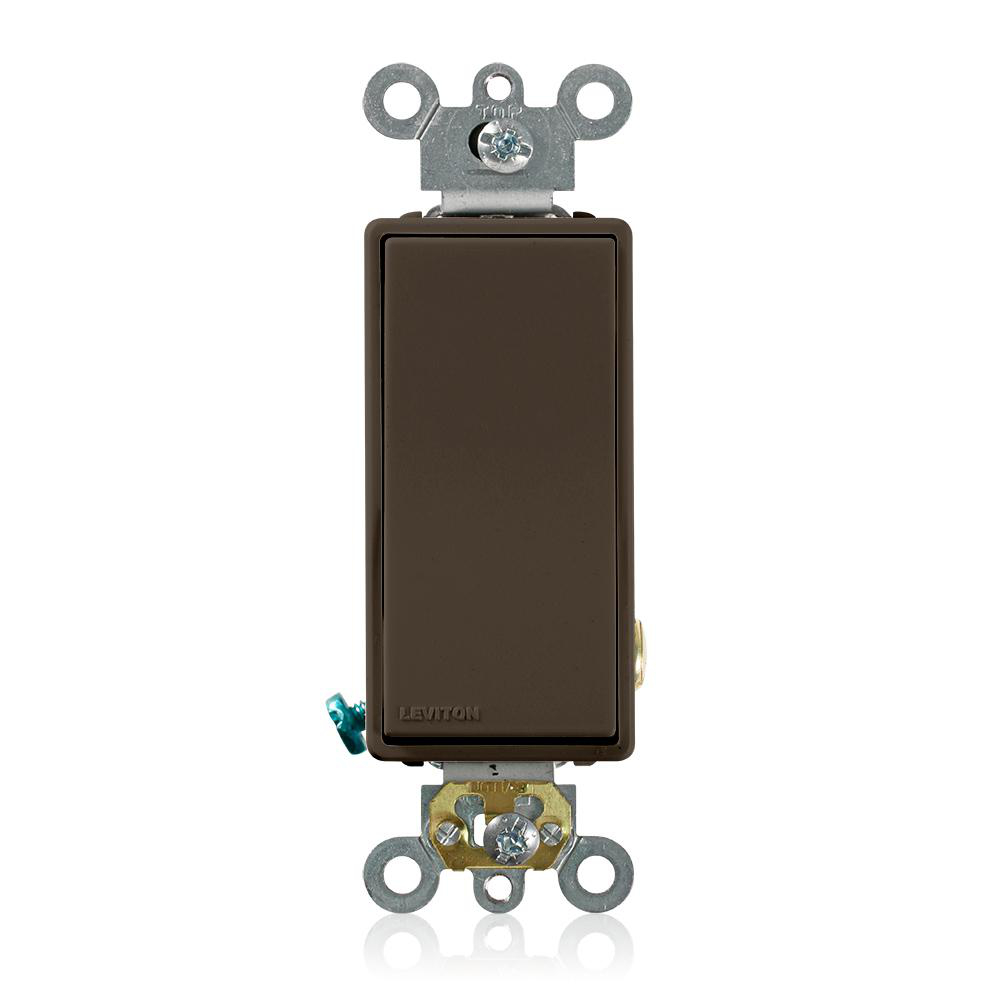 Product image for Switch rocker commercial AC quiet 1-pole 120/277V 20AMP brown