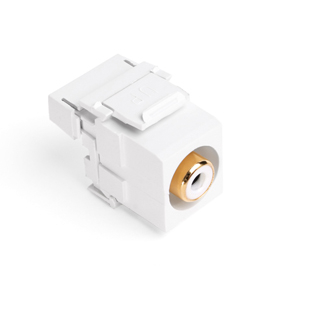 Product image for Connector RCA 110-termination white barrel