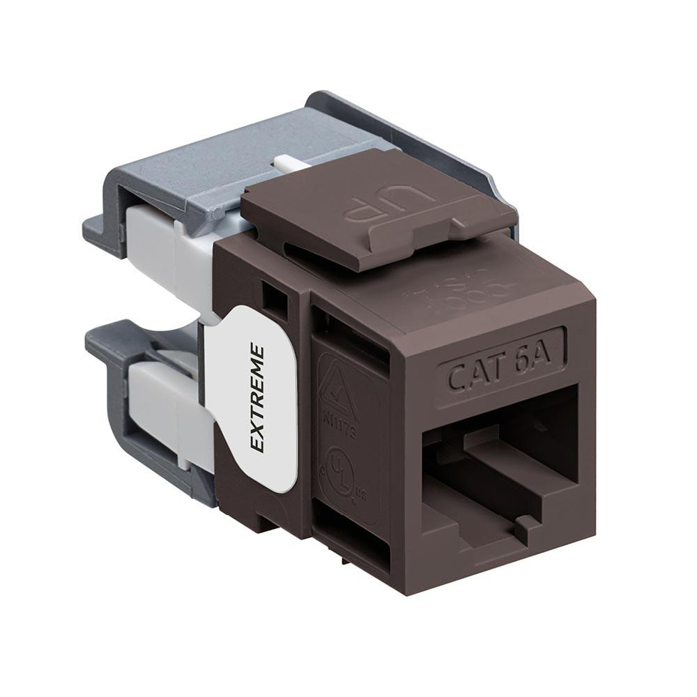 Product image for Connector UTP CAT-6A channel-rated plastic brown