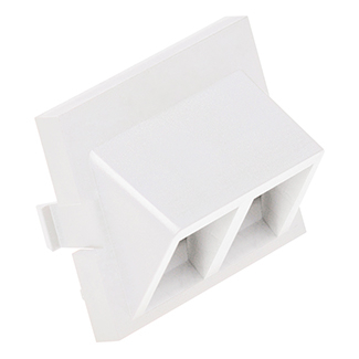 Product image for Insert module adapter 2port 1.5 units high white