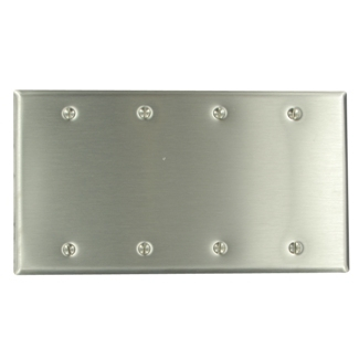 Product image for Wallplate standard 4-gang no device SS